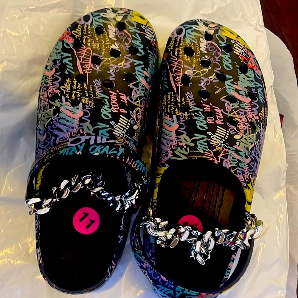 Women multicolored clogs.  New with tags. Wedge of about 3 inches thick